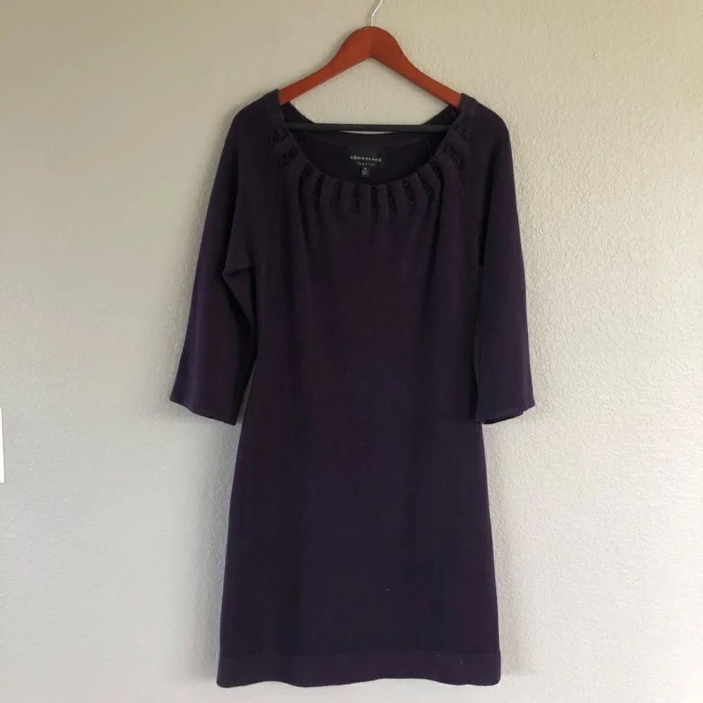 Connected Purple Sweater Dress M